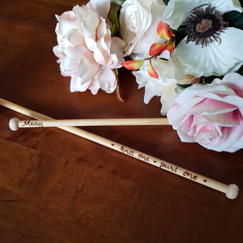 Knitting needles personalised knitting needles custom Etsy