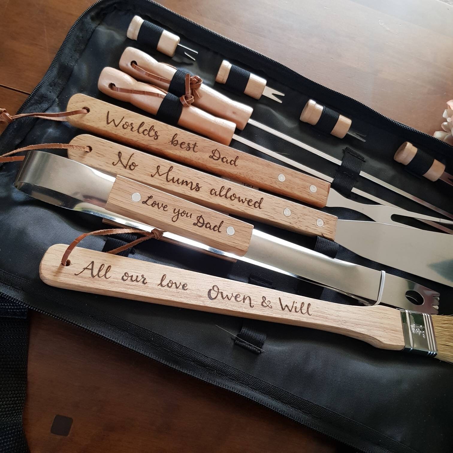 Personalised Barbecue Tools BBQ Tool Set Custom BBQ Kit Etsy