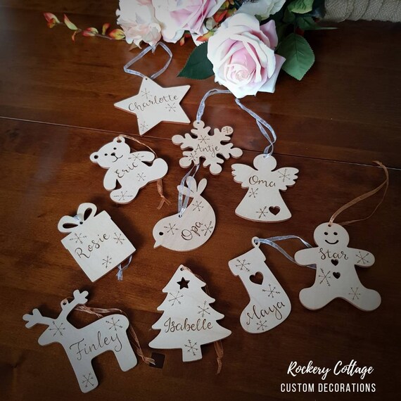 Decorazione Natalizia 3d Personalizzata.Decorazioni Natalizie Personalizzate Forme Natalizie Palline Etsy