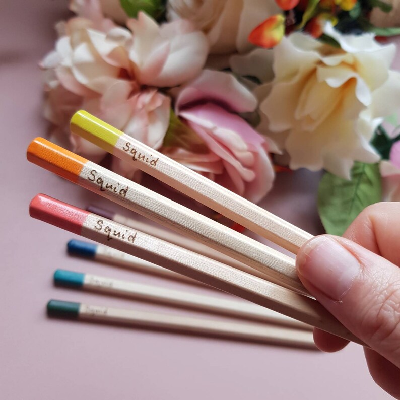 Personalised Pastel Colouring Pencils 5 Mixed Colouring Etsy UK