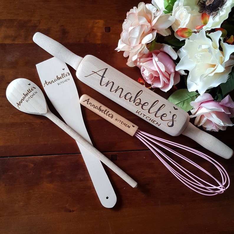 Personalised Baking Set Custom Wood Burned Baking Gifts Etsy