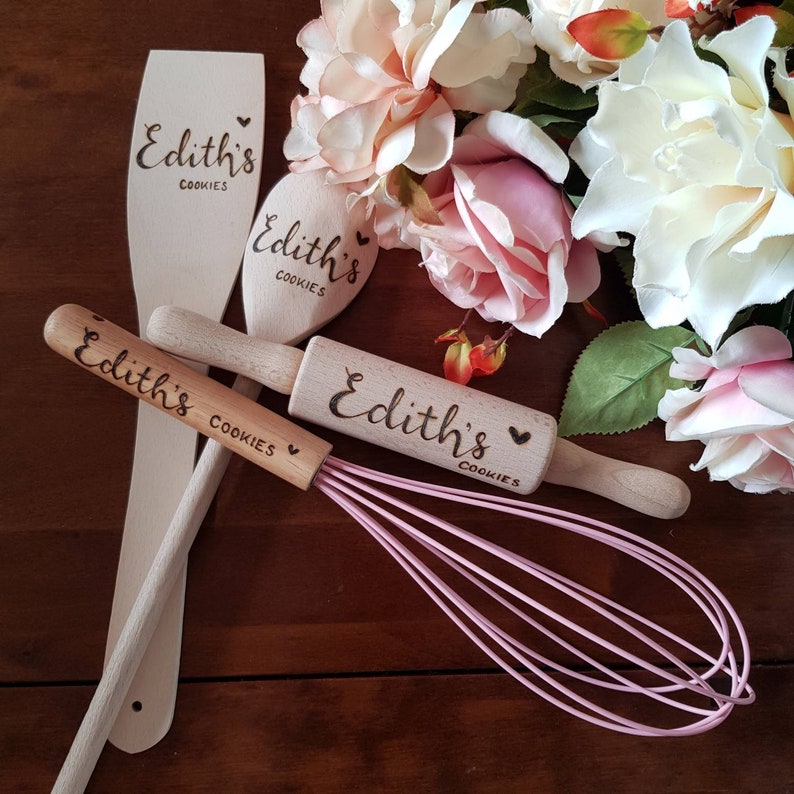 Personalised Baking Set Custom Wood Burned Baking Gifts Etsy