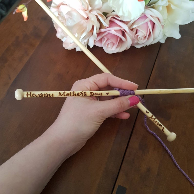 Knitting needles personalised knitting needles custom Etsy