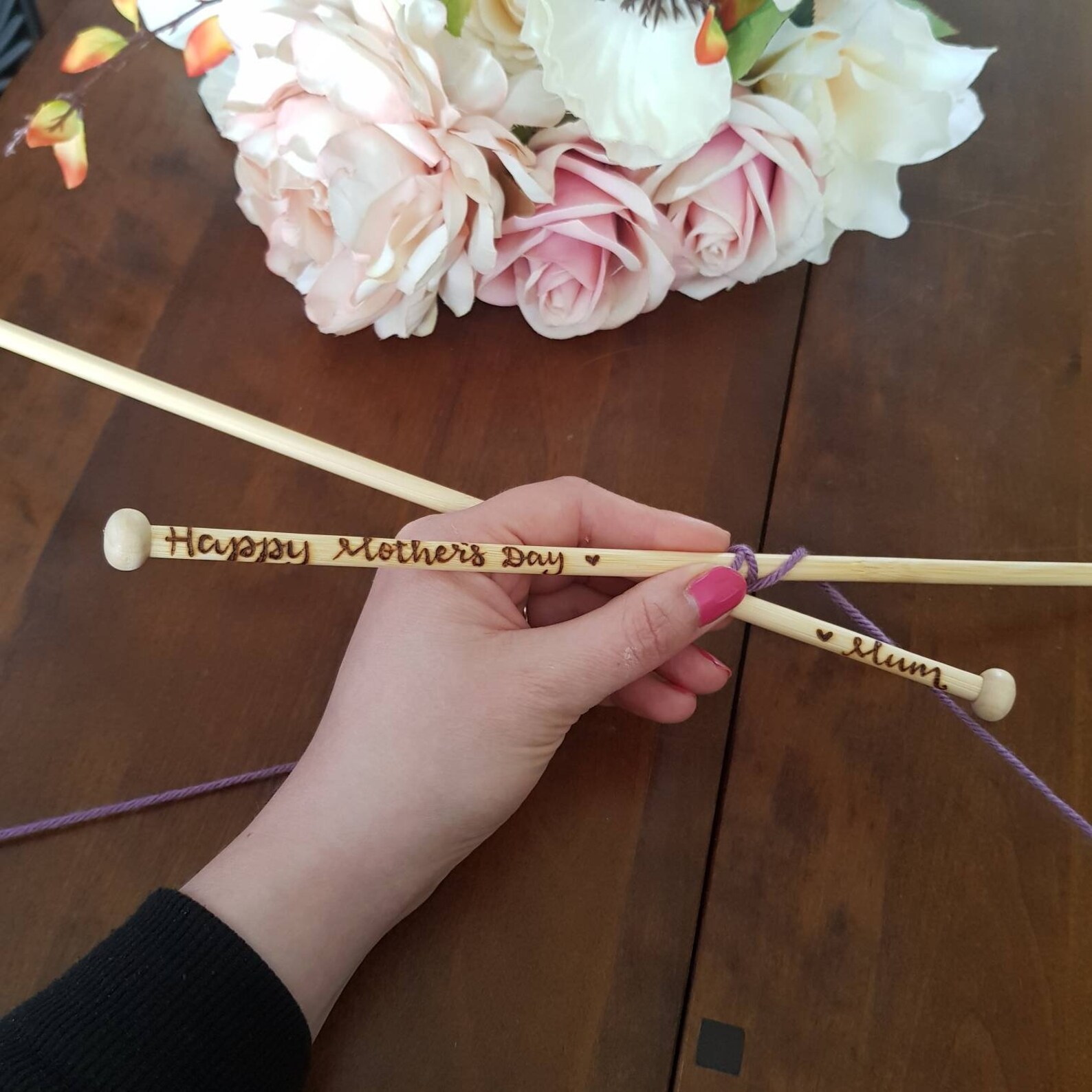 Knitting Needles Personalised Knitting Needles Custom Etsy