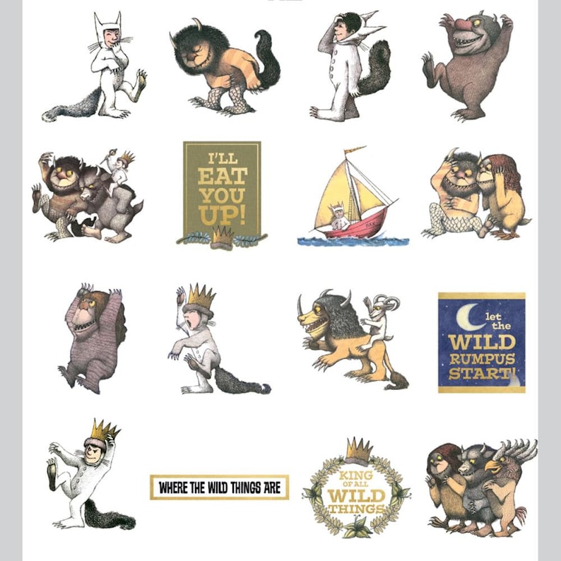 WHERE The WILD THINGS Are Self Adhesive Die Cuts
