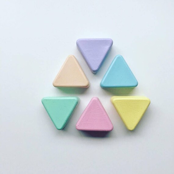 Concrete triangles, concrete decor, pastel decor, pastel nursery, flatlay, flatlay decor, shelfie, shelfie decor, monochrome kids decor Il_570xn