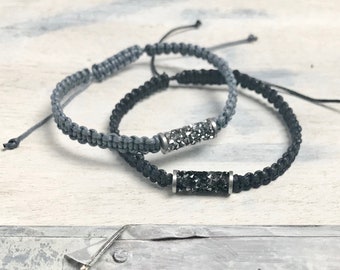 Kristall Rock Macramé Armband