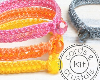 Mix and Match Three Bracelet Crochet Kit - pattern included