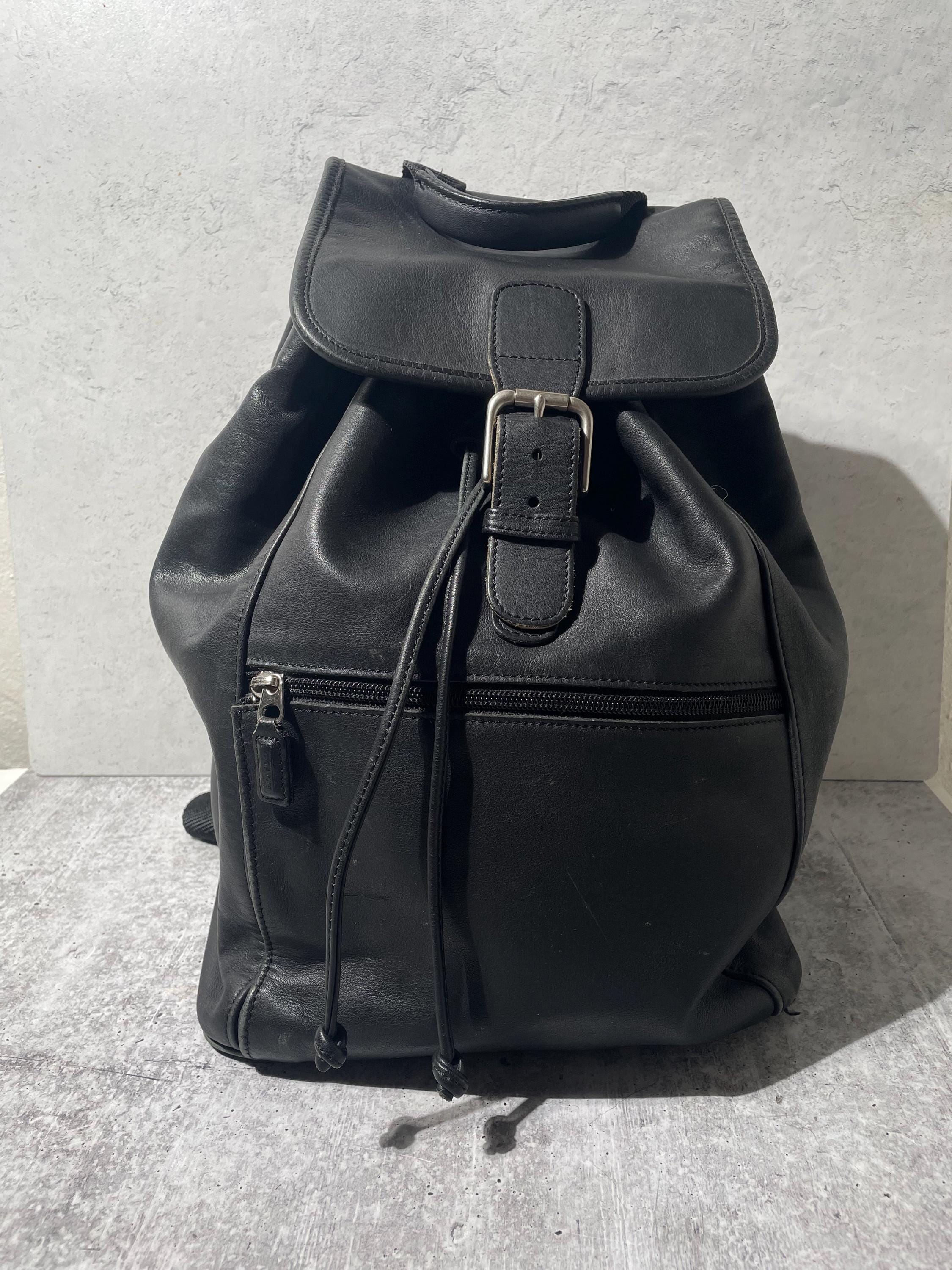 VTG COACH black leather XL BACKPACK 0529 Vintage Coach 0529 Black Backpack XL | Mercari main image 3