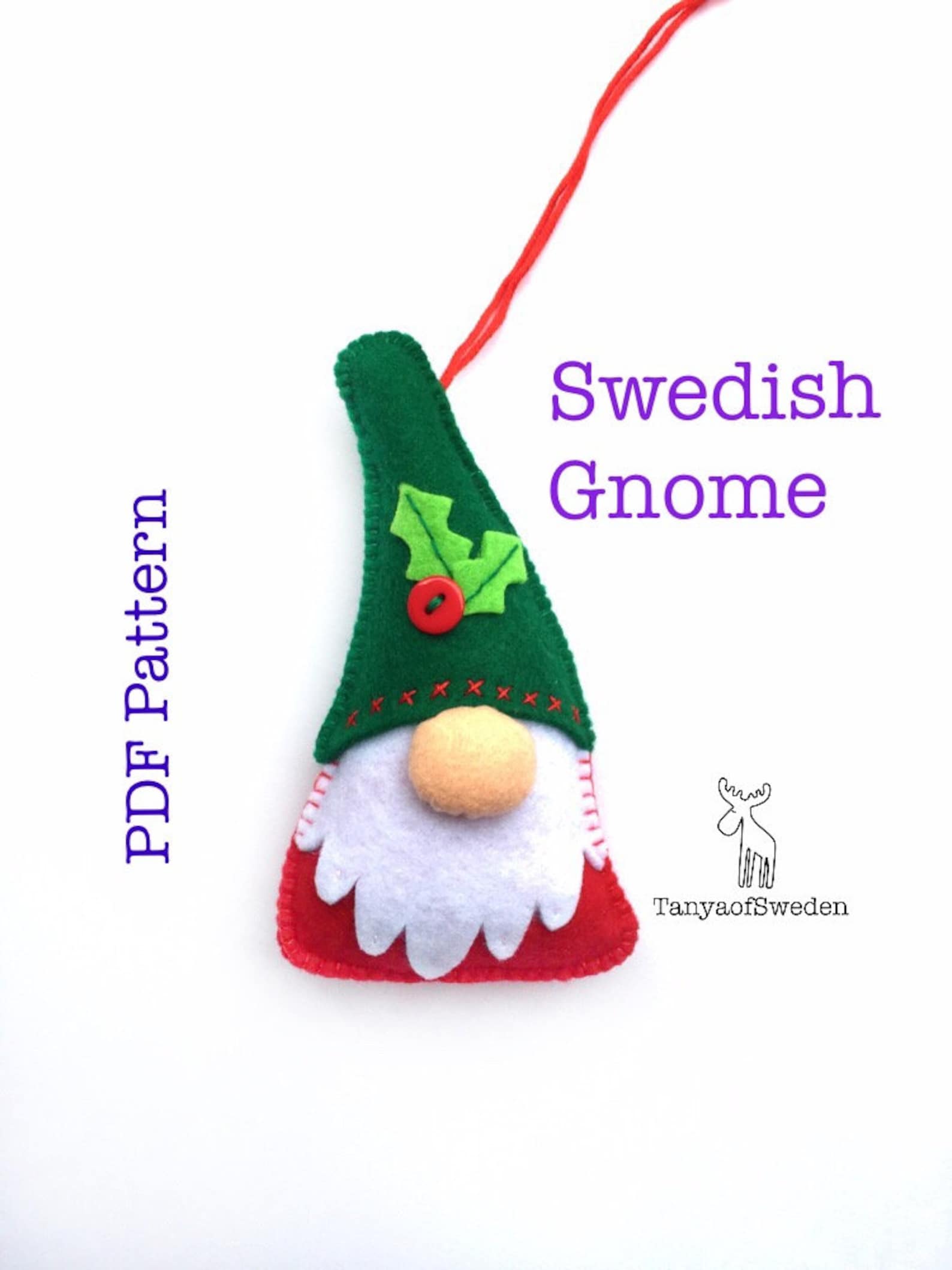 Swedish Gnome Pattern Gnome Pattern Felt Gnome Pattern Etsy