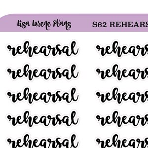 REHEARSAL Script Typography Planner Stickers | S62