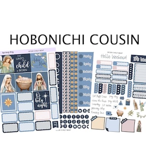 O HOLY NIGHT  Nativity Christmas Hobonichi Cousin Weekly Planner Sticker Kit | HC126