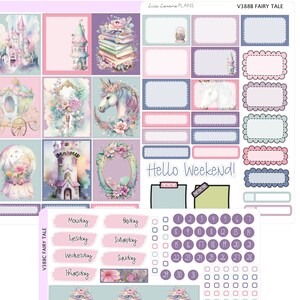 FAIRY TALE  weekly Planner Sticker Kit  | Vertical Planner  | perfect for Vertical Erin Condren Life planner | 388 MINI