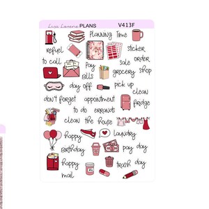 CHERRY BLOSSOM BIRD Coffee Weekly Planner Sticker Kit | Vertical ...
