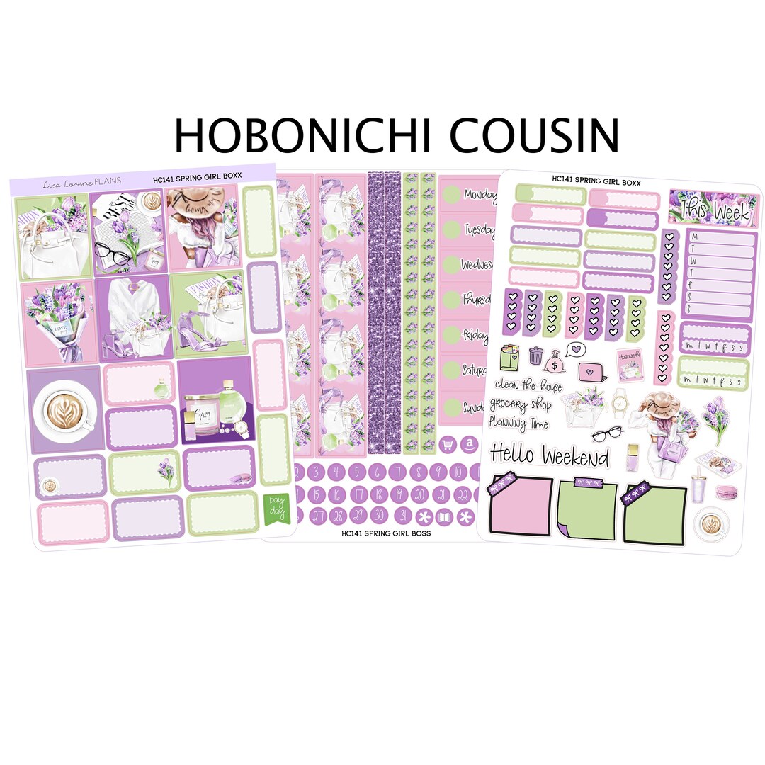 SPRING FASHION BOSS A5 Hobonichi Cousin Planner Sticker Kit | HC141 - Etsy
