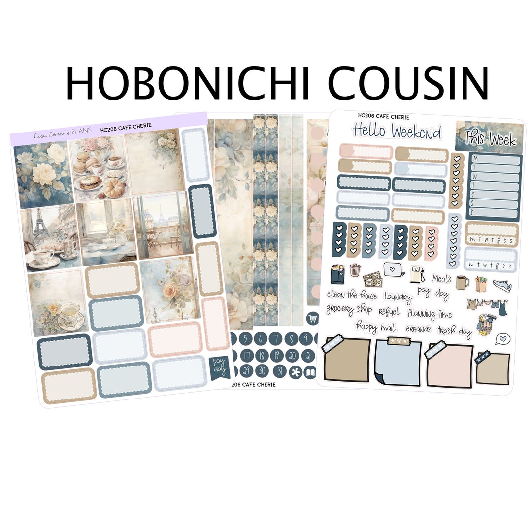 CAFE CHERIE Coffee Hobonichi Cousin Weekly Planner Sticker Kit ...