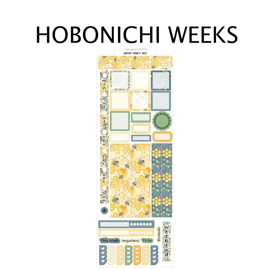 HONEY BEE Planner Sticker Kit | Weekly Sticker Kit | for Hobonichi ...