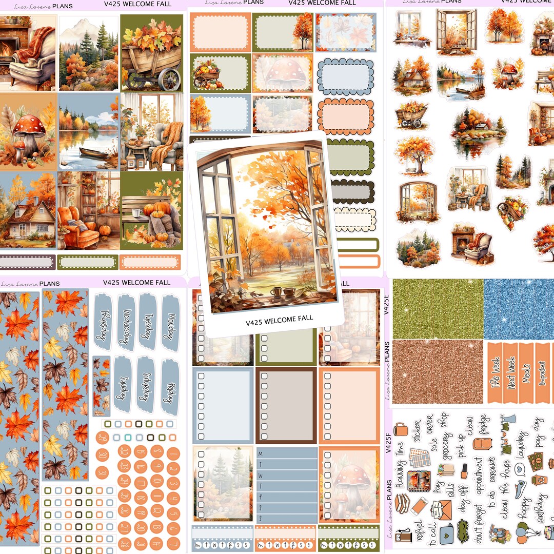 WELCOME FALL Weekly Planner Sticker Kit | Vertical Planner | Perfect ...