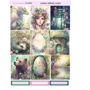SPRING FAIRY Weekly Planner Sticker Kit | Vertical Planner | Vertical ...