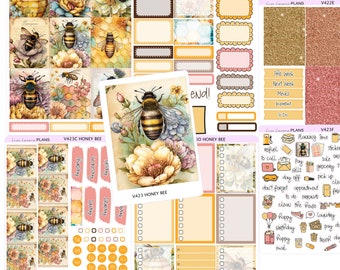 HONEY BEEweekly Planner Sticker Kit  | Vertical Planner  | perfect for Vertical Erin Condren Life planner | V423