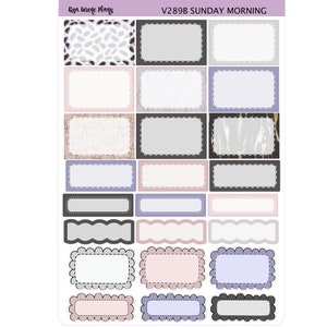 COZY SUNDAY MORNING Vertical Planner kit perfect for Vertical Erin Condren Life planner V289 sheet B