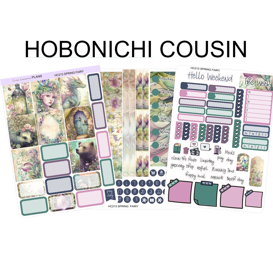 SPRING FAIRY Hobonichi Cousin Weekly Planner Sticker Kit | | HC213 - Etsy