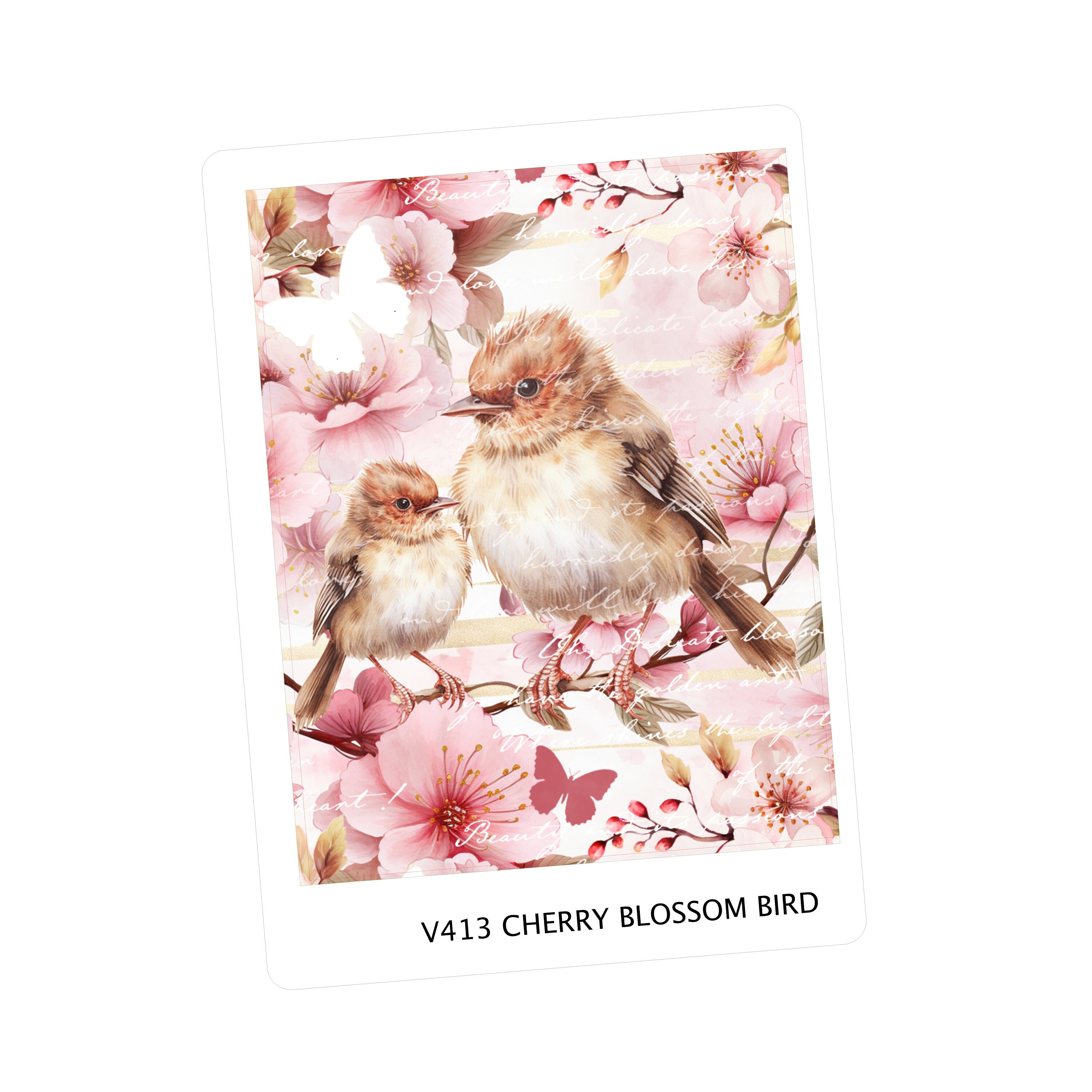 CHERRY BLOSSOM BIRD Coffee Weekly Planner Sticker Kit | Vertical ...
