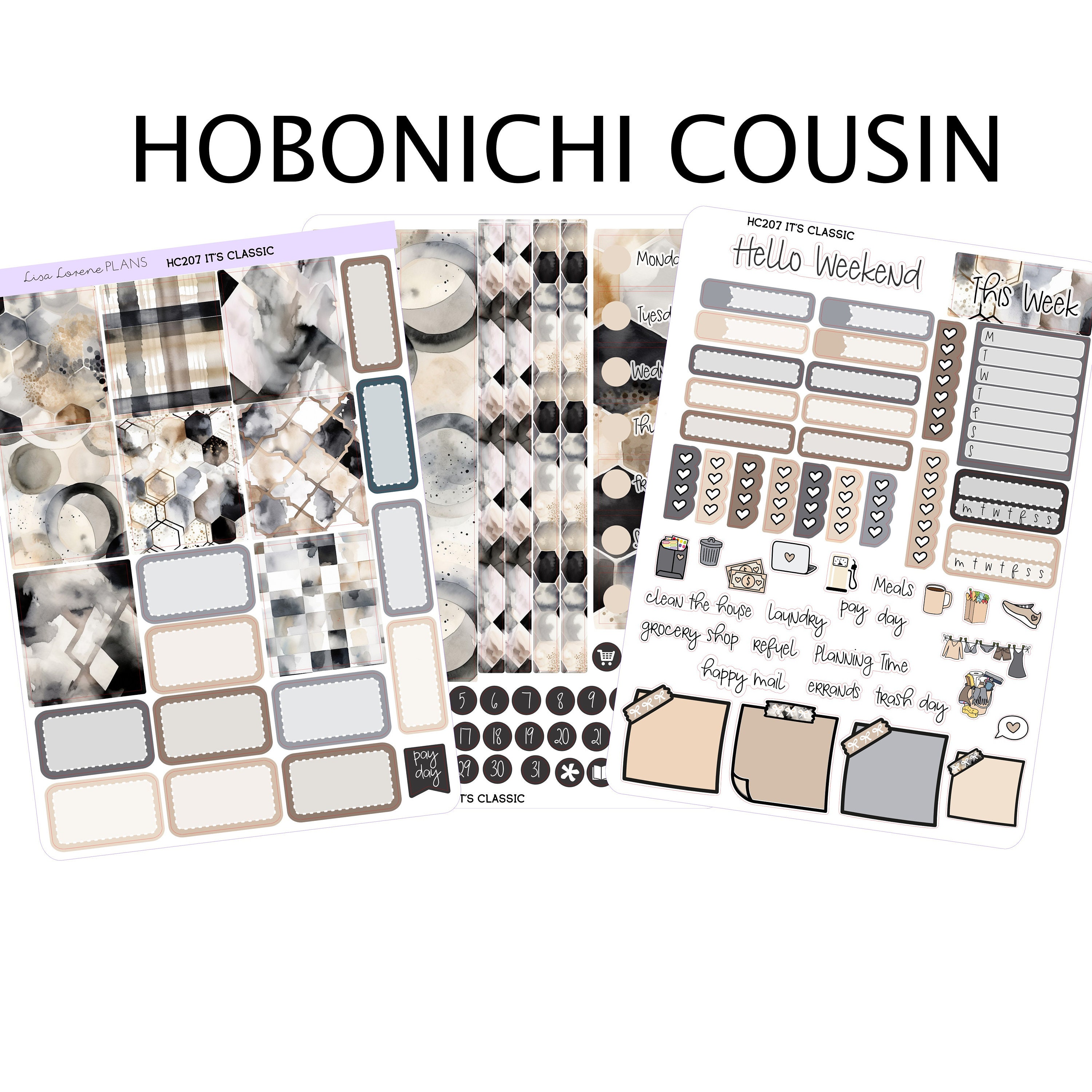 IT'S CLASSIC Hobonichi Cousin Weekly Planner Sticker Kit | | HC207 - Etsy