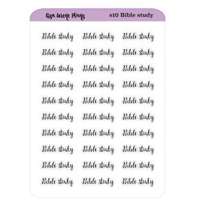 BIBLE STUDY Script Typography Planner Stickers | S10