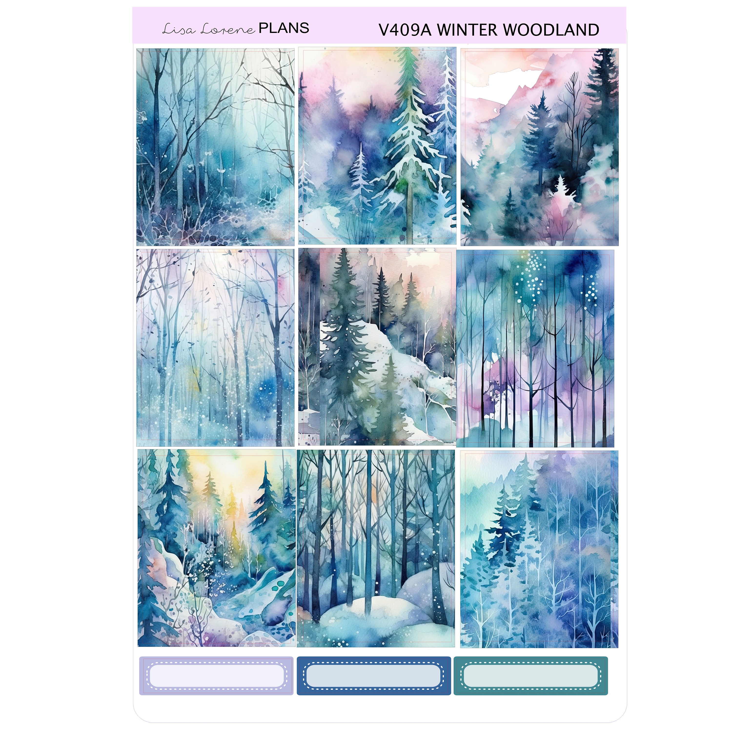 WINTER WONDERLAND Weekly Planner Sticker Kit | Vertical Planner ...