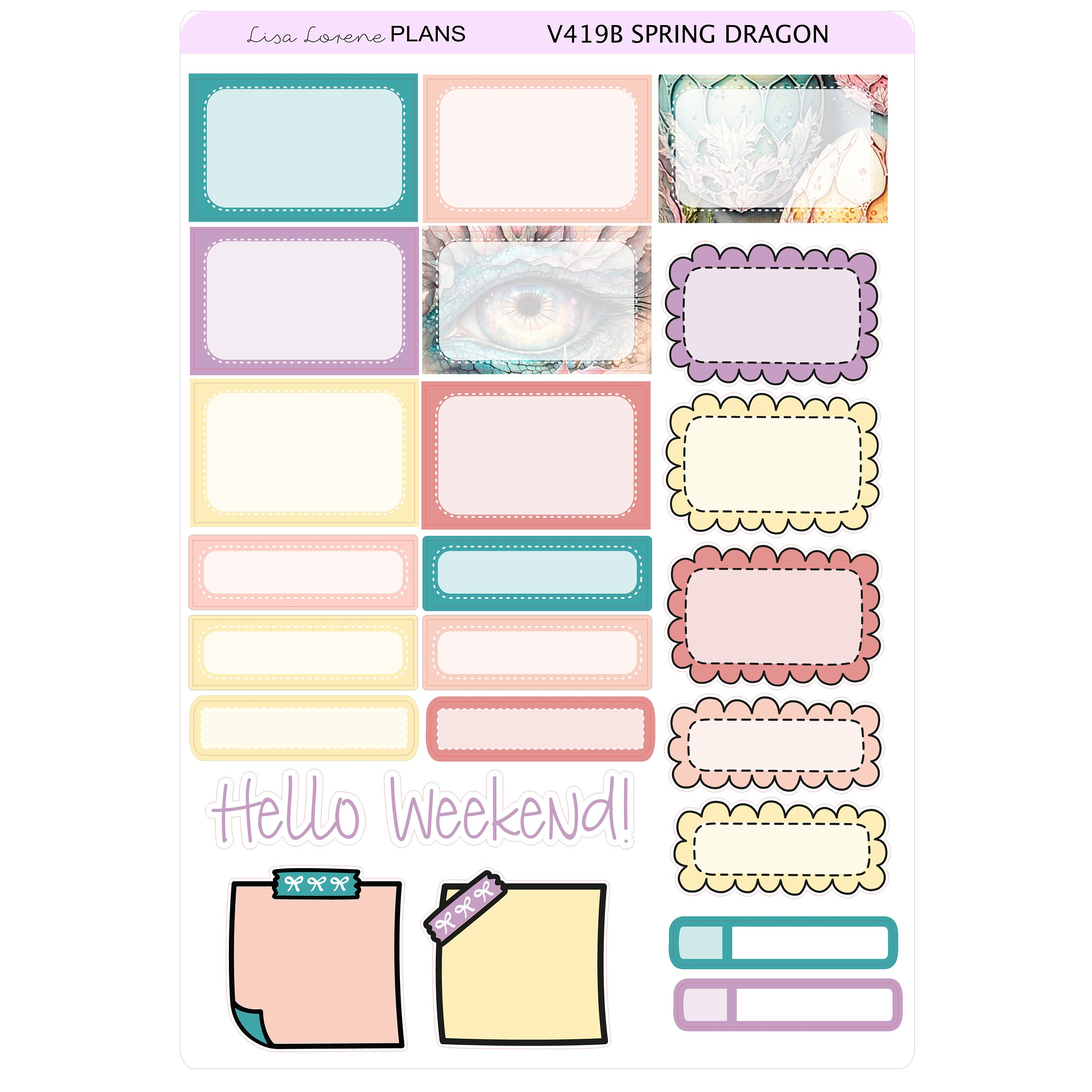 SPRING DRAGON Weekly Planner Sticker Kit | Vertical Planner | Perfect ...