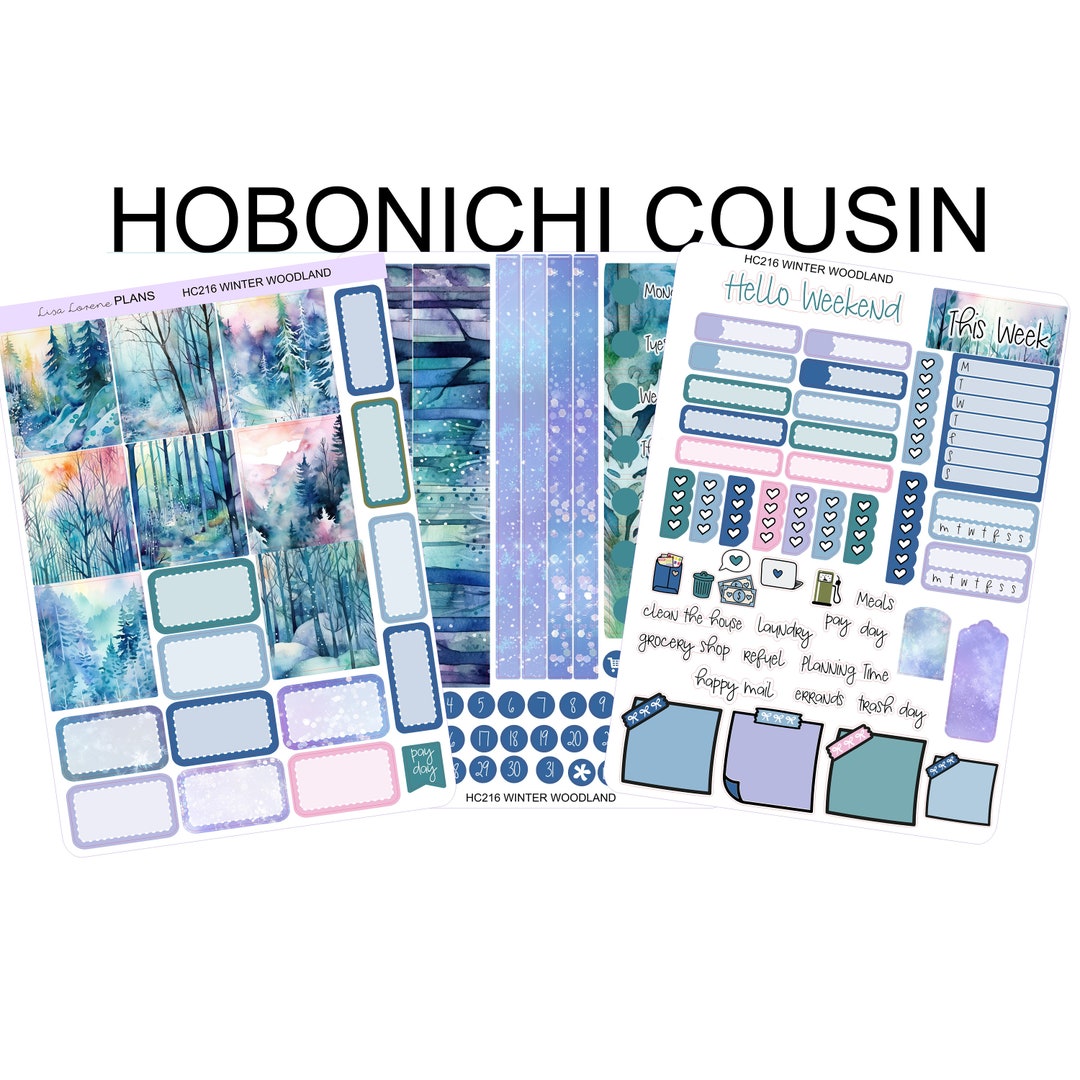 WINTER WONDERLAND Hobonichi Cousin Weekly Planner Sticker Kit | | HC216 ...