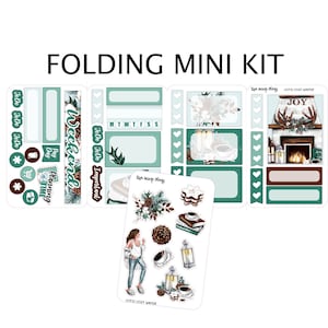 COZY WINTER Christmas Folding Mini Kit | Planner Stickers perfect for all Planners | CCf31
