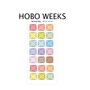 PASTEL CLOUD BOX Planner Stickers | | Hobonichi Weeks Sticker Kit | HW45