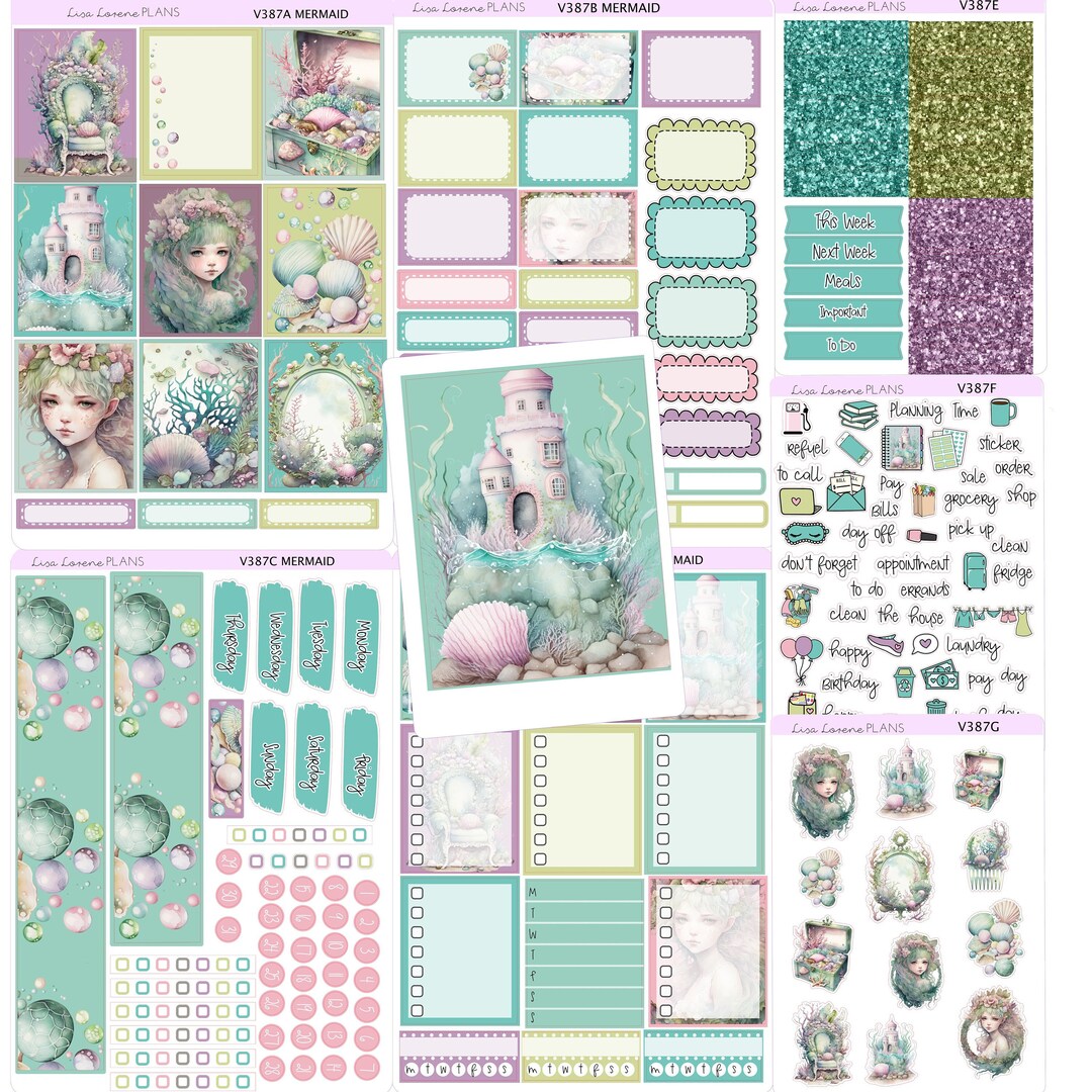 MERMAID Weekly Planner Sticker Kit | Vertical Planner | Perfect for ...