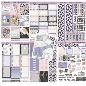 COZY SUNDAY MORNING Vertical Planner kit perfect for Vertical Erin Condren Life planner V289 COMPLETE KIT - 7PCS