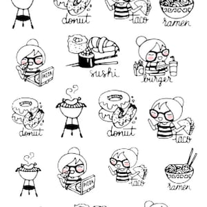 SANDY CHEAT DAY Planner Stickers | Doodle Character | Neutral | Perfect for all planners | CQ60-24