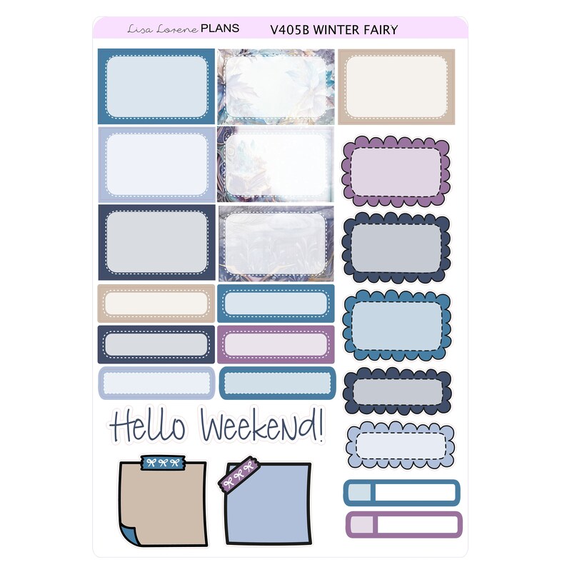 WINTER FAIRY Weekly Planner Sticker Kit | Vertical Planner | Vertical ...