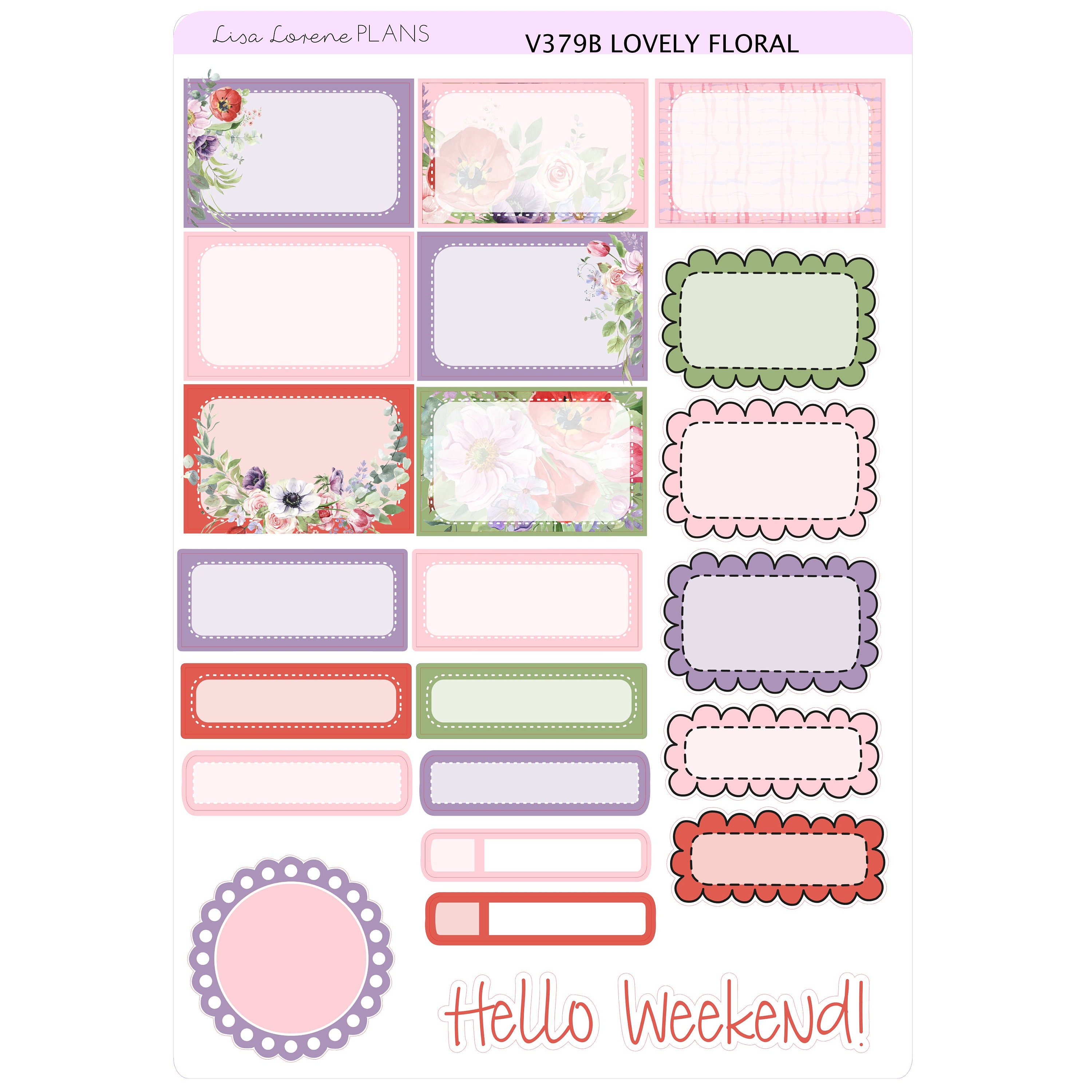 LOVELY Floralweekly Sticker Kit | Vertical Planner | Perfect for ...