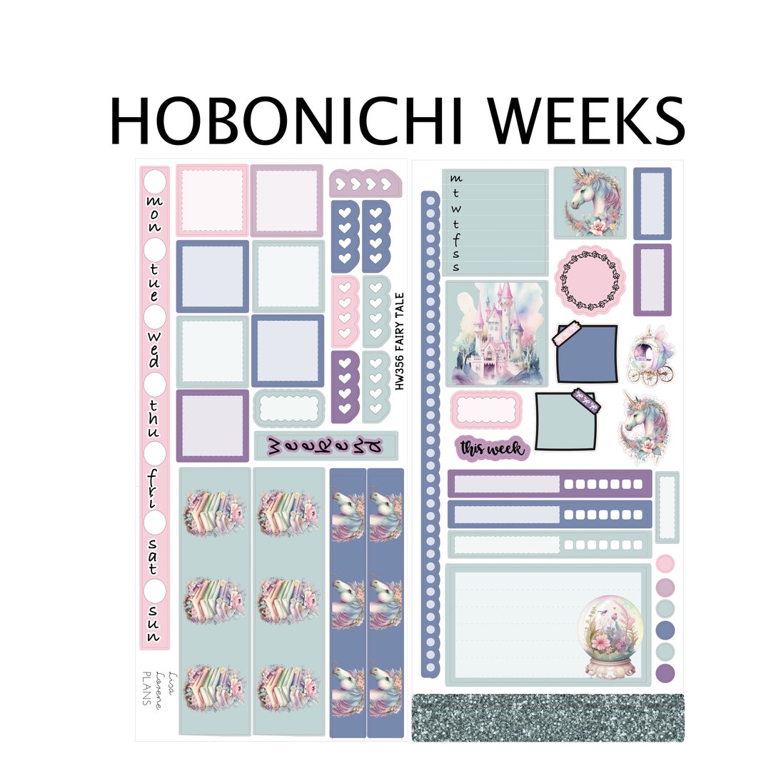 FAIRY TALE Hobonichi Weeks Planner Sticker Kit | HW356 - Etsy