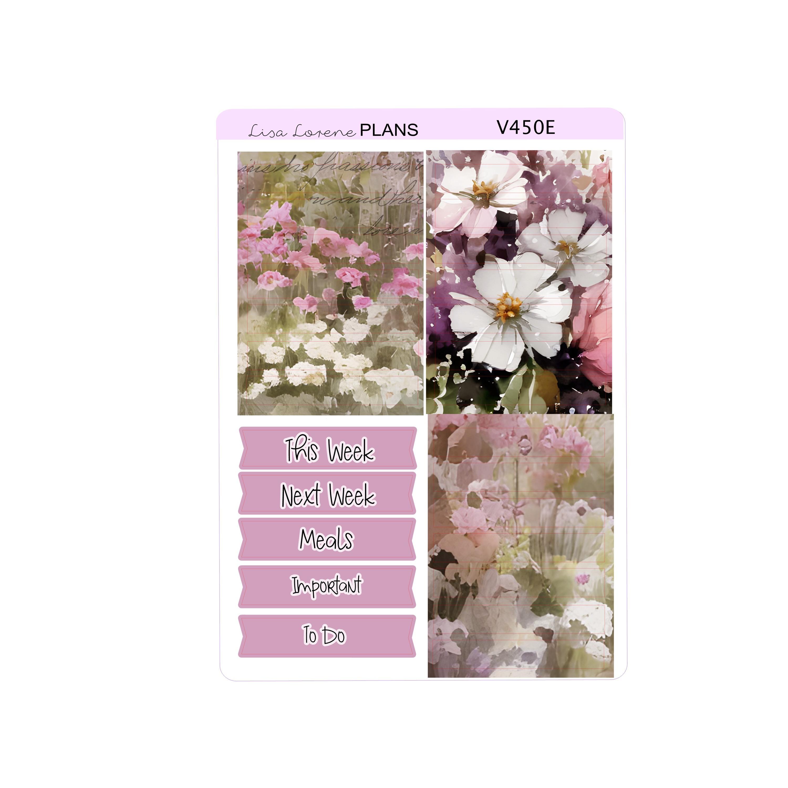 PURPLE RAINY DAY Weekly Planner Sticker Kit | Vertical Planner ...