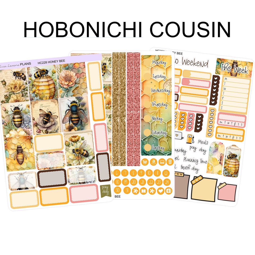 HONEY BEE Hobonichi Cousin Weekly Planner Sticker Kit | HC228 - Etsy