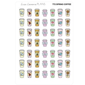 SPRING COFFEE CUP Planner Stickers |  | TT1