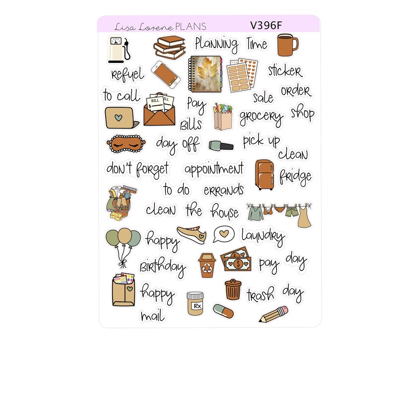 AUTUMN FAIRY TALE Weekly Planner Sticker Kit | Vertical Planner ...