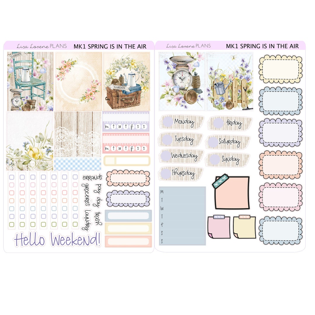 SPRING IS in the AIR Weekly Sticker Kit | Vertical Planner | Perfect ...