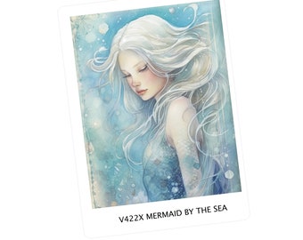 MERMAID BY The SEA Kit double box sticker  | Vertical Planner  | Vertical Erin Condren Life planner | 422X