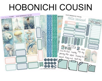 MERMAID BY The SEA  Hobonichi Cousin Weekly Planner Sticker Kit | HC227