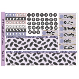 COZY SUNDAY MORNING Vertical Planner kit perfect for Vertical Erin Condren Life planner V289 sheet C