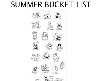 Sandy SUMMER BUCKET LIST Planner Stickers L8