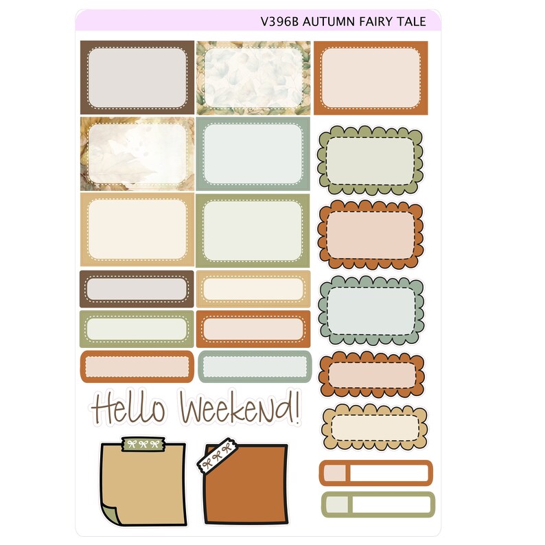 AUTUMN FAIRY TALE Weekly Planner Sticker Kit | Vertical Planner ...